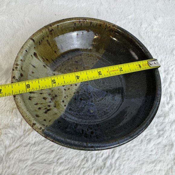 Artisan Studio Pottery Stoneware Bowl Signed Handcrafted Bowl Earthy Glaze 87' - Picture 6 of 8